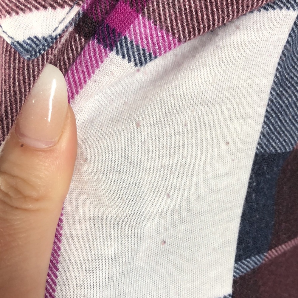 Rue 21 purple plaid soft flannel size large - Picture 6 of 10